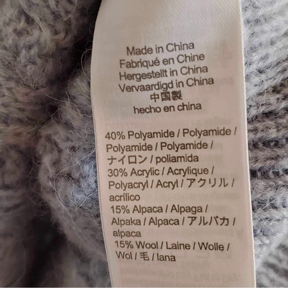 J Crew Balloon-sleeve cable-knit sweater Dusty Sky Blue XS - Picture 7 of 9